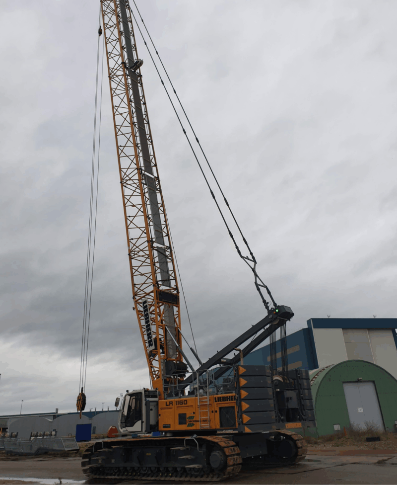 Liebherr LR 1160 rupskraan hijst zware lading