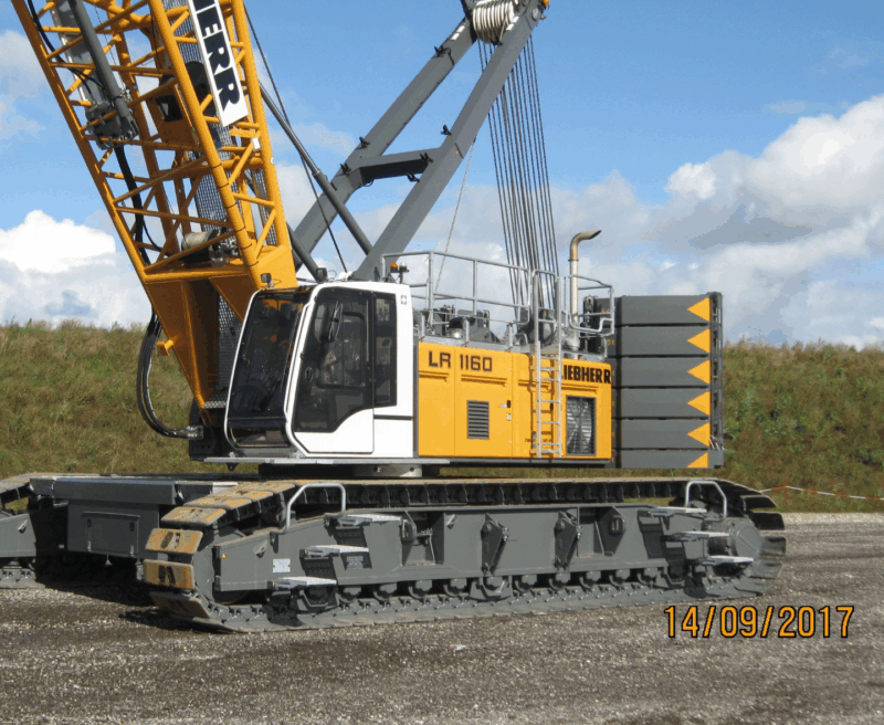 Liebherr LR 1160 rupskraan hijst zware lading