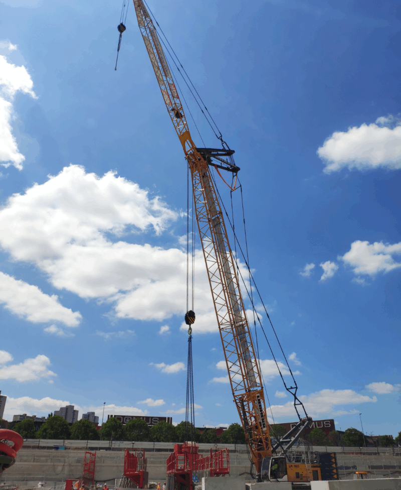 Liebherr LR 1160 rupskraan hijst zware lading