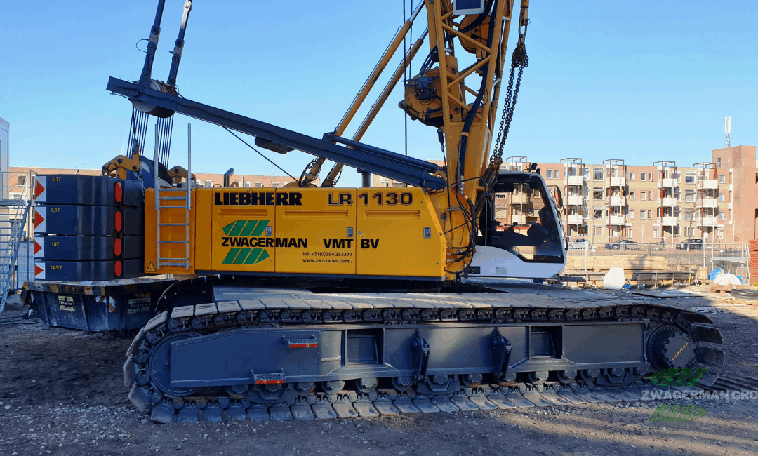 Liebherr LR 1130 inzet Apeldoorn – Prefab Betonplaatsing
