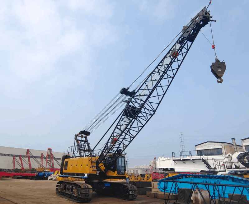 SANY SCE 600A rupskraan uit 2022 in actie op een bouwlocatie