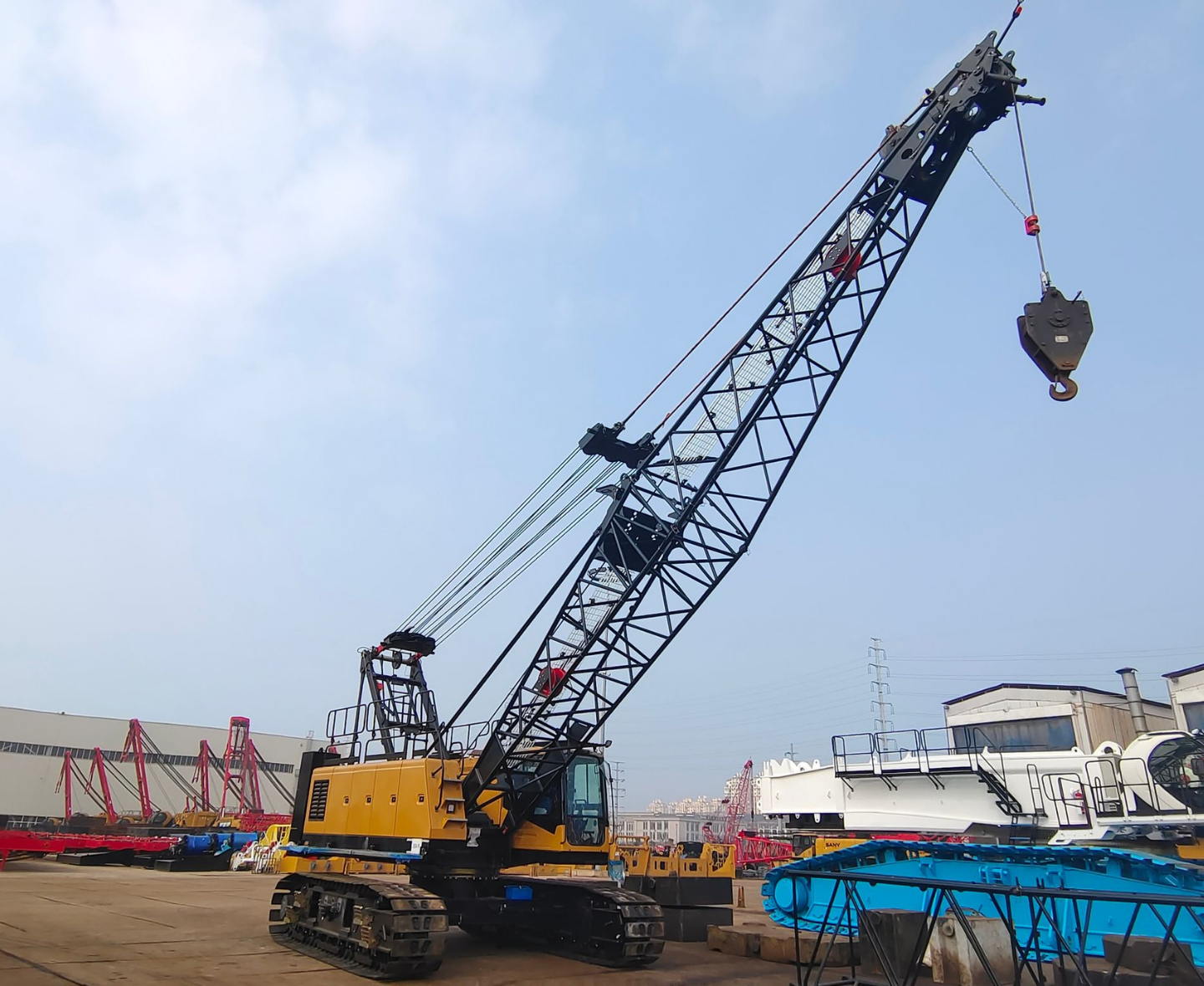 SANY SCE 600A Rupskraan (5) SANY SCE 600A rupskraan uit 2022 in actie op een bouwlocatie